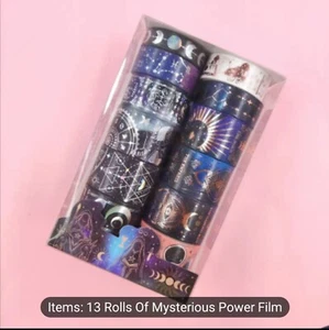 13 Rolls Shiny Astrology Zodiac Tarot Mystical Silver Washi Tape Scrapbooking - Picture 1 of 6