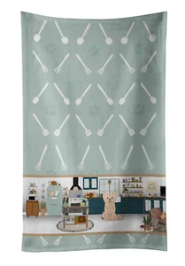 Longhaired Cream Chihuahua in the Kitchen Kitchen Towel WDK5881KTWL - Picture 1 of 5