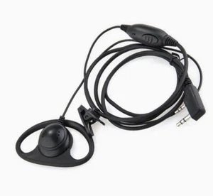 Kenwood D Shape Słuchawki Zestaw słuchawkowy Mikrofon do radia (2pin) Push To Talk NOWY - Zdjęcie 1 z 6