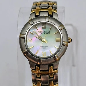 Anne Klein Diamond Swiss Women’s Watch 24mm New Battery MOP Dial, 2 Tone - Bild 1 von 9