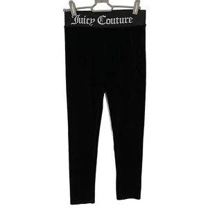 Juicy Couture Black Label Velour Leggings Logo Waistband Girls Size 12 NWOT Y2K - Picture 1 of 9