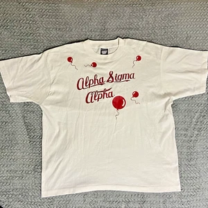 Vintage Screen Stars T-Shirt XL Alpha Sigma Alpha Panhellenic Sorority 90s - Bild 1 von 12