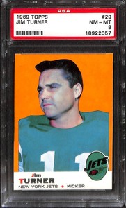 1969 Topps #29 JIM TURNER PSA 8 18922057