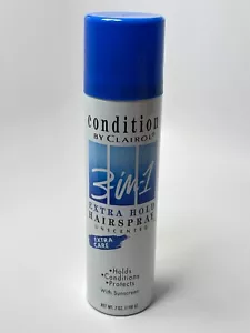 Condition 3 in 1 Extra Hold Hairspray With Sunscreen Unscented 7 Oz New VTG '92 - Picture 1 of 3