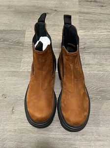 $500 PAUL GREEN Junior Chelsea Boot CHUNKY PLATFORM CUOIO NUBUCK 6.0 (TB17) - Picture 1 of 11