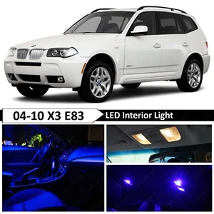 13 piezas Paquete de luz LED interior azul libre de errores ajuste 2004-2010 BMW X3 E83 - Imagen 1 de 12