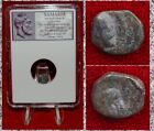 Ancient Coin Samaria Head of Satrap Persian Tiara Silver Obol Very Rare Coin!