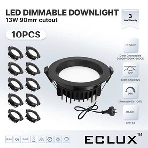 10pack 90-95mm Cutotu Led Downlight Kit 13w Warm / Cool White Day Light Dimmable - Picture 1 of 19