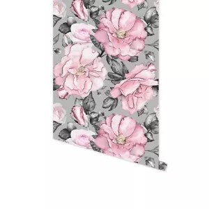 Pink Peony Flower Peel&Stick Removable Wallpaper Self-Adhesive Wallpaper#162 - Picture 1 of 10