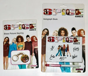 Spice Girls 1997 Llavero y libro de autógrafos con bolígrafo - Imagen 1 de 3