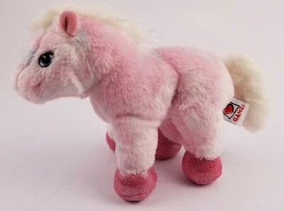 Webkinz Pink plush pony glitter in mane and tail 9" no tag mane trimmed - Image 1 of 4
