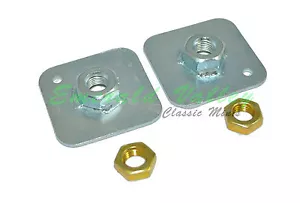 Clásico Mini Nuevo Par de Placas de Ancla Roscadas (55mm X 55mm) Austin Mini - Imagen 1 de 1