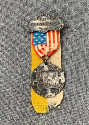 1912 Caballeros Templarios Masónicos Cleveland Ohio Medalla Pivote Ciudad Plata Antigua Foto 1 de 4