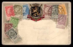 BELGIUM - EMBOSSED STAMP POSTCARD BY ZIEHER (2) - Picture 1 of 2