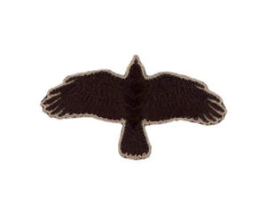 Black Odin Raven Flying Crow Vikings Patch Iron on - Picture 1 of 1