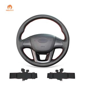MEWANT Black Artificial Leather Steering Wheel Cover for Kia Rio 3 2011-2016 - Bild 1 von 10