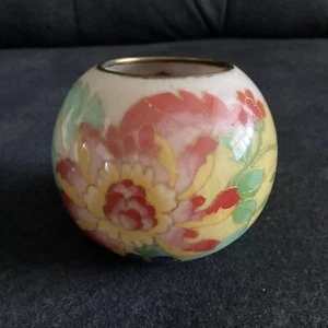 William Bill Yee Plique-A-Jour Floral Cloisonne Votivvase 3,5"h - Bild 1 von 8