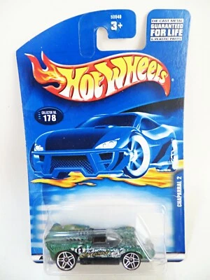 HOTWHEELS 'CHAPARRAL 2' GREEN. 2001 COLLECTOR No. 178. MIB/BOXED/LONG CARD - Image 1 of 3
