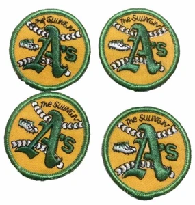 Parche bordado de hierro 4-2” Oakland Athletics Swingin' A's 1972-74 Champs - Imagen 1 de 2