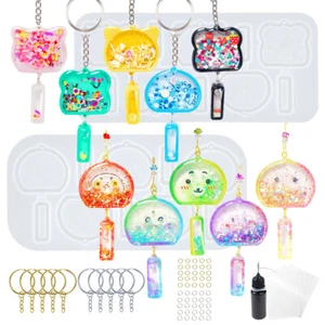 Wind Chimes Resin Shaker Molds Set Keychain Charms Epoxy Silicone Trays - Bild 1 von 15