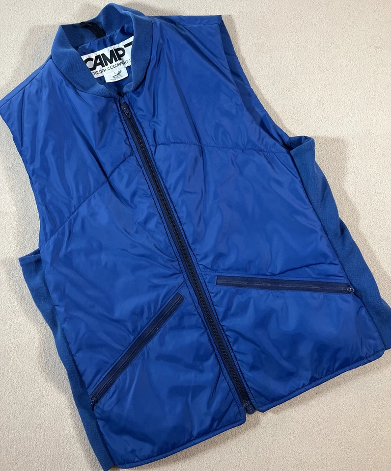 Camp 7 Vest Blue Nylon Hiking Boulder, Colorado USA Size L Thinsulate Unisex - Image 1 of 4