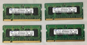 2GB (4 x 512mb) SAMSUNG PC2-5300S PC2-5300 DDR2 667 SODIMM LAPTOP MEMORY RAM - Picture 1 of 3