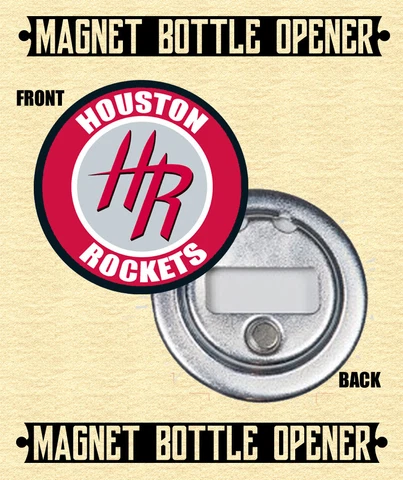 Houston Rockets - Magnet Bottle Opener- Choose From 12 Designs Cover