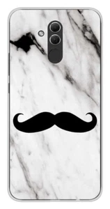 Coque en silicone imprimée compatible Huawei Mate 20 Lite Hipster Moustache - Picture 1 of 3