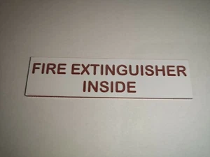 Boat Safety Label Plaque Sticker Fire Blanket Inside 75 x 19mm White/Red - Picture 1 of 1