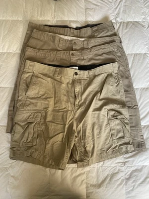Lote De 4 Pantalones Cortos Caqui Hombre Talla 44 Rendimiento Aire Libre Caminar Deporte Foto 1 de 4