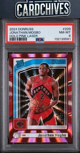 Jonathan Mogbo 2024-25 Donruss #209 Holo Pink Laser #/50 PSA 8 NM-MT - Bild 1 von 2