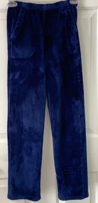 Pantalones de salón/pijama de terciopelo para niños talla L (12/14) azules niños niñas Foto 1 de 3