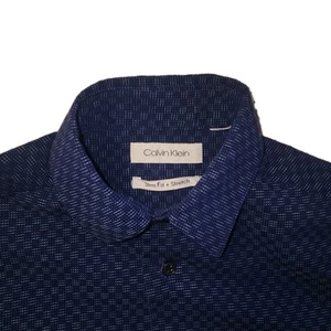 A34-Calvin Klein Boys Size 10 Slim Fit Long Sleeve Dress Shirt - Picture 1 of 6