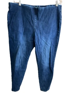Jeans blu pull on morbidi dintorni taglia XL - Foto 1 di 8