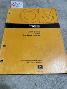 John Deere 610B Backhoe Loader Operator's Manual OMT79037 Issue A4 - Picture 1 of 6