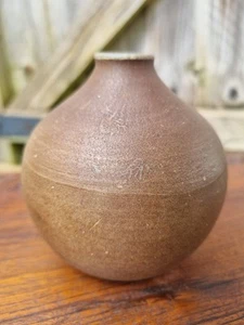 Alan Spencer Green (1932-2003) Stoneware Studio Pottery Small Globular Vase 20th - Picture 1 of 16