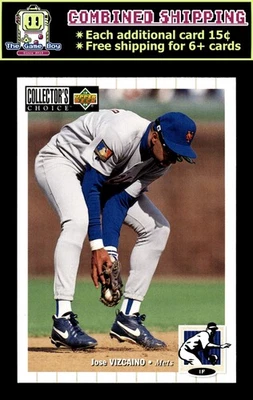 1994 Collector's Choice #532 Jose Vizcaino - New York Mets - Image 1 of 2