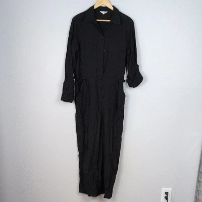 Mono Max Studio Talla L Negro Cuello con Muescas Manga Larga Bolsillos Rayón 206 Foto 1 de 4