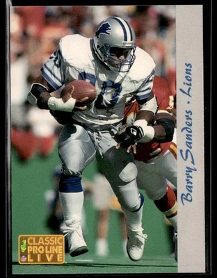 1993 Pro Line Live #81 Barry Sanders Lions Football Card 2702J - Image 1 of 2