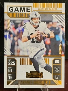 2024 Panini Contenders - Gardner Minshew II #53 Bronze Game Ticket - Bild 1 von 2