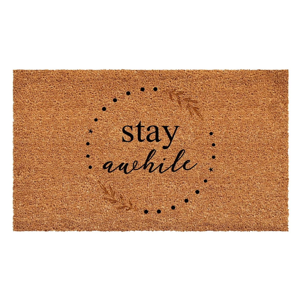 108722448 Felpudo Stay A While Wreath, 24" x 48" Foto 1 de 1