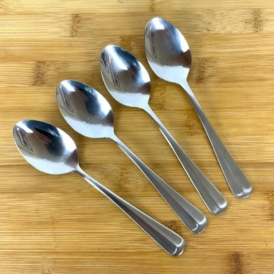 Винтажные столовые приборы Barclay Geneve Oyster Bay 4 чайные ложки нержавеющая сталь - Изображение 1 из 4