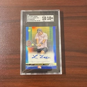2024 Topps Chrome Tennis Learner Tien Blue Refractor Rookie Auto /250 SGC 10/10  - Picture 1 of 3