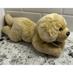 Peluche Golden Retriever cachorro perro peluche juguete realista acostado - Imagen 1 de 5