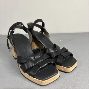 Sandalias Paul Green Tina Retro Cool Corcho Negras Talla 6.5 - Imagen 1 de 7