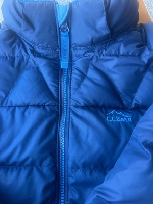 Abrigo LL Bean Boys, Azul Real, 80% Plumón, Grande 14-16, Excelente Estado Foto 1 de 4