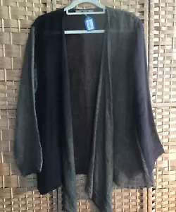 Ladies Flax Linen Lightweight Open Jacket Top S - Picture 1 of 11
