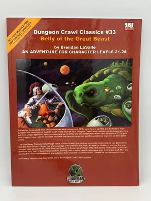 Dungeon Crawl Classics #33 - Vientre de la Gran Bestia D20 - 3,5 D&D - Casi nuevo Foto 1 de 2