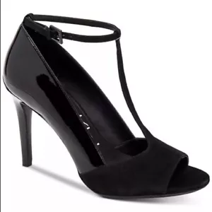 Nuevo en caja Calvin Klein Nicolette charol negro tacones talla 8 - Imagen 1 de 9