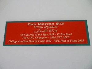 Dan Marino Autograph Nameplate Miami Dolphins Autograph Jersey Ball Photo Helmet - Picture 1 of 12